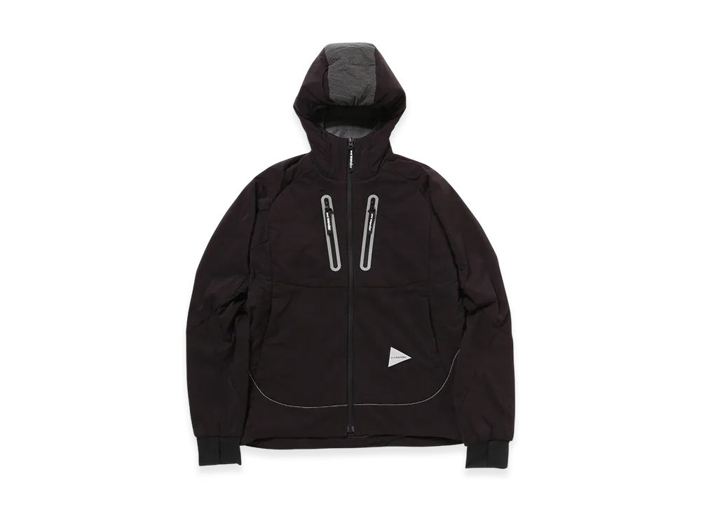 and wander Alpha Air Hoodie "Black"