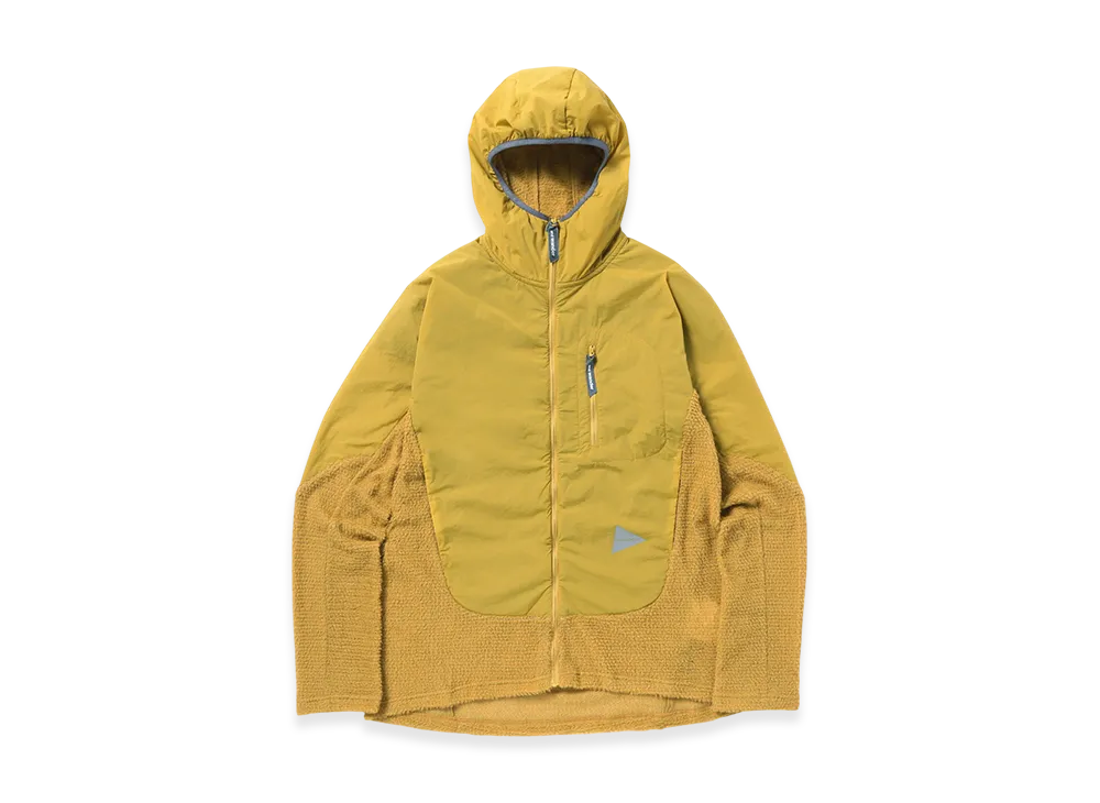 and wander Alpha Direct F/Z Hoodie "Yellow"