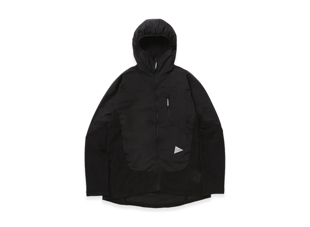 and wander Alpha Direct F/Z Hoodie "Black"