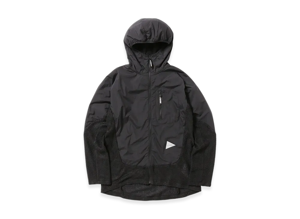 and wander Alpha Direct F/Z Hoodie "Black"