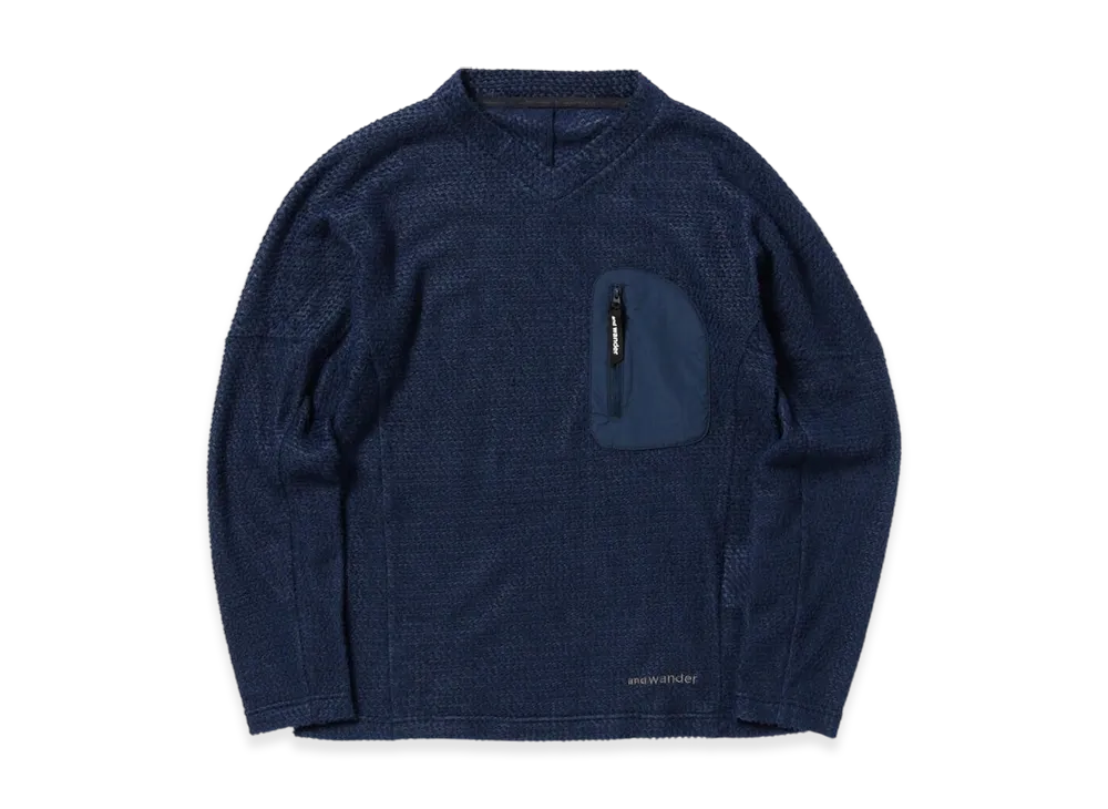 and wander Alpha Direct Pullover "Navy"