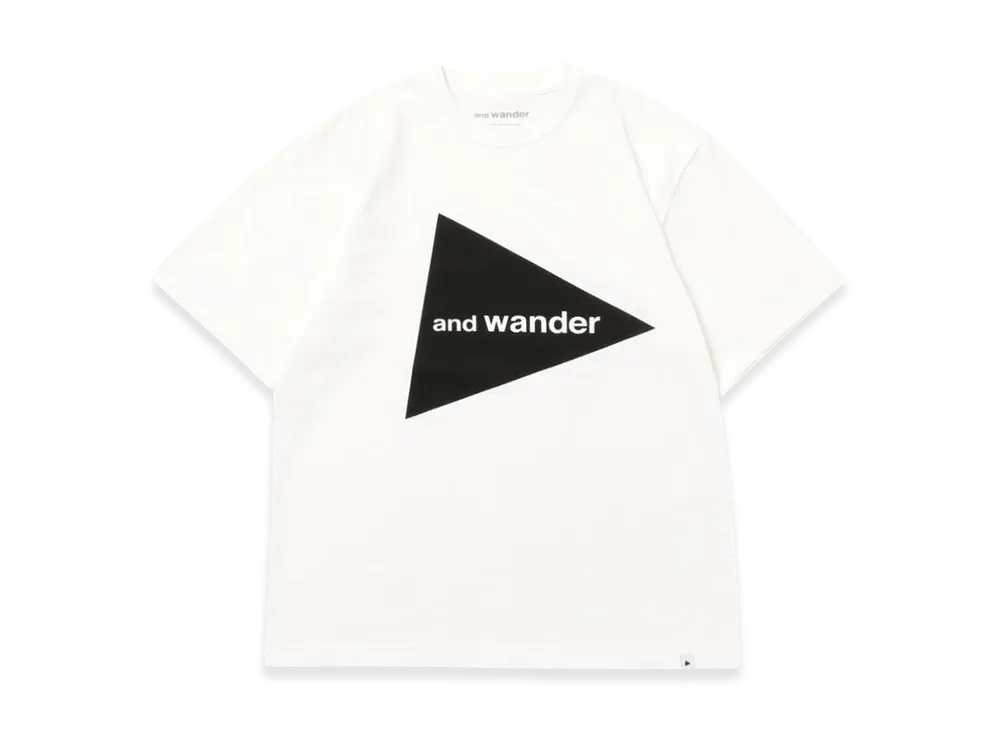and wander Big Logo SS T "White"