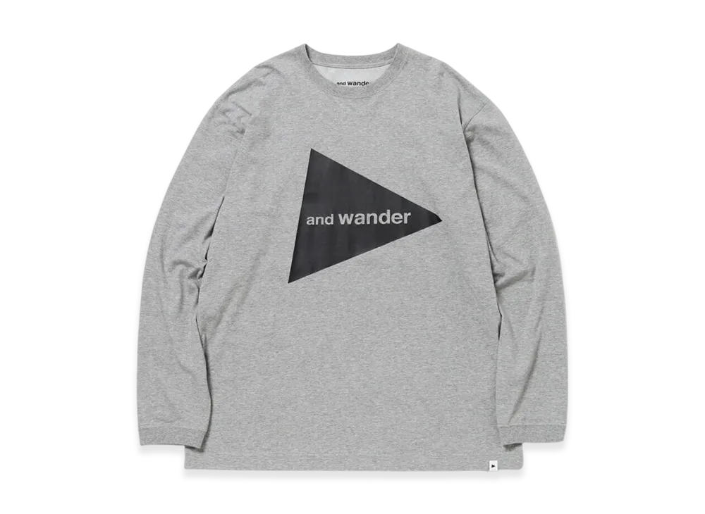 and wander Logo LS T "Gray"