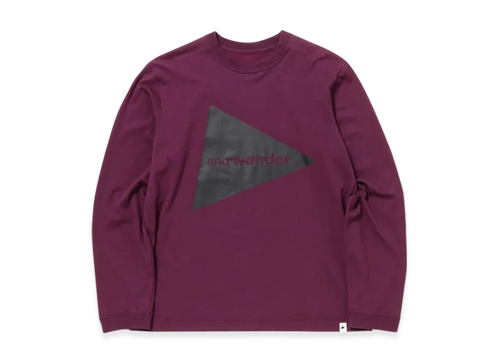 and wander Logo LS T "Bordeaux"