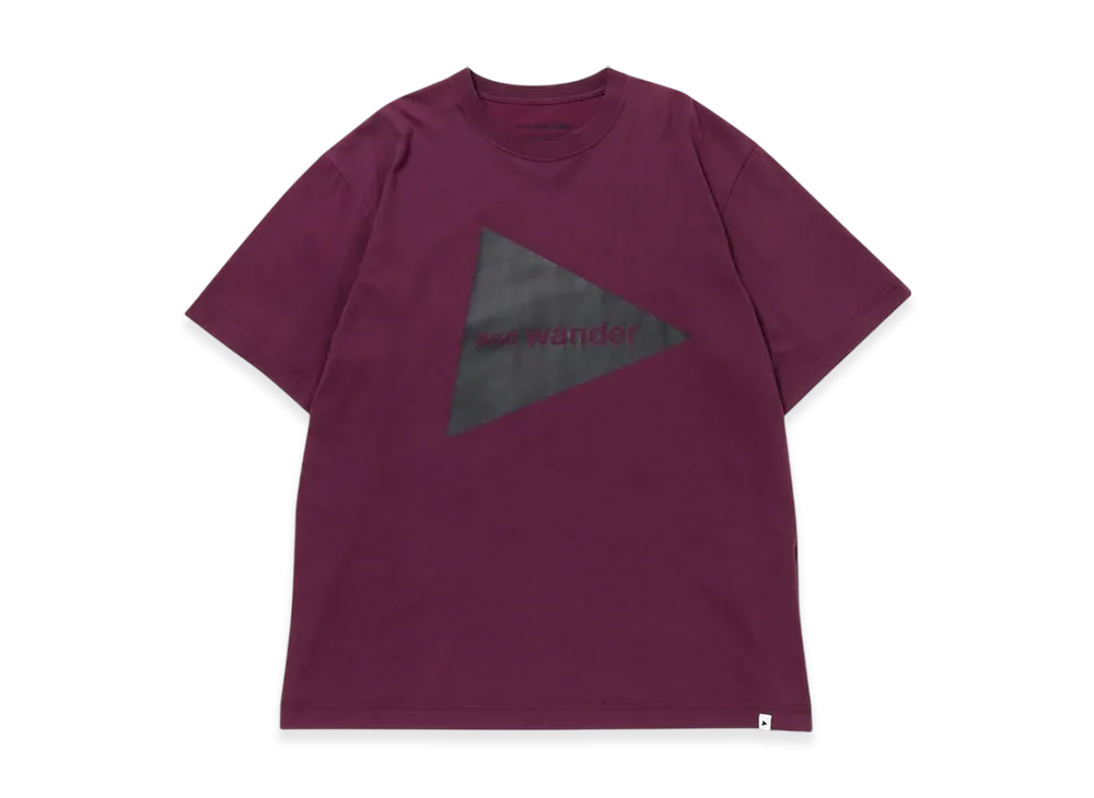 and wander Logo SS T "Bordeaux"