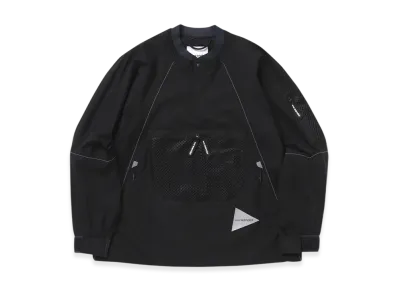 and wander Breath Rip Pullover Jacket "Black"