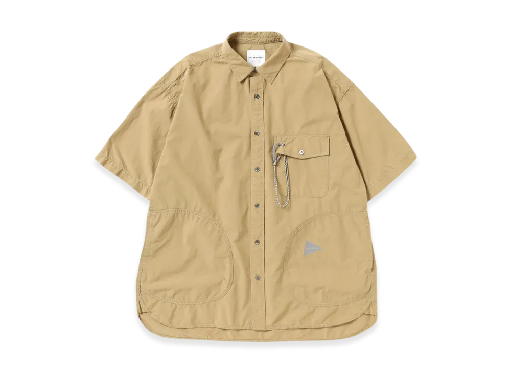 and wander Cordura Cotton Rip SS Shirt "Beige"