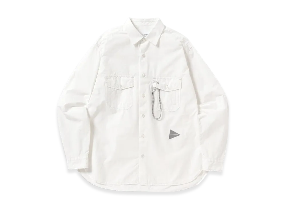 and wander Cordura Typewriter LS Shirt "White"