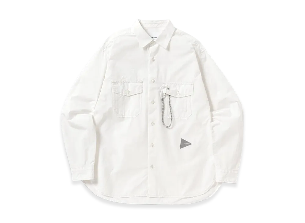 and wander Cordura Typewriter LS Shirt "White"