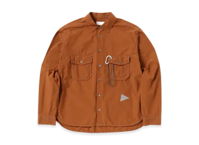 and wander Cordura Typewriter LS Shirt "Brown"
