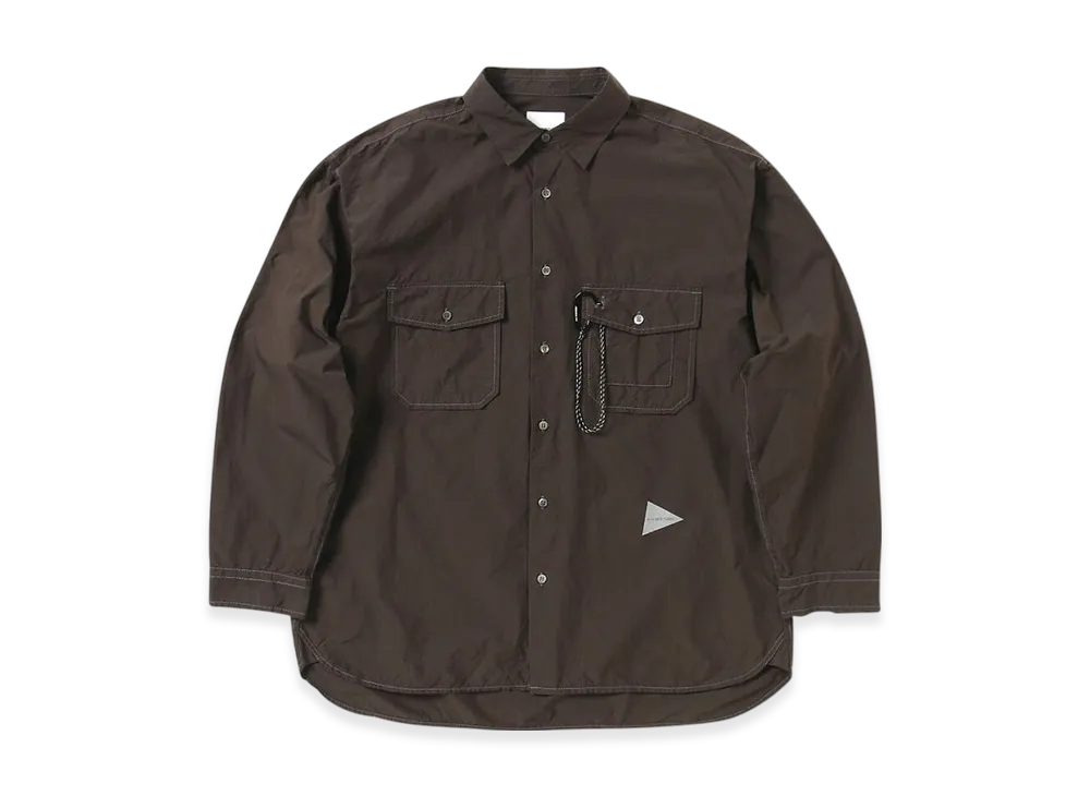 and wander Cordura Typewriter LS Shirt "Dark Brown"