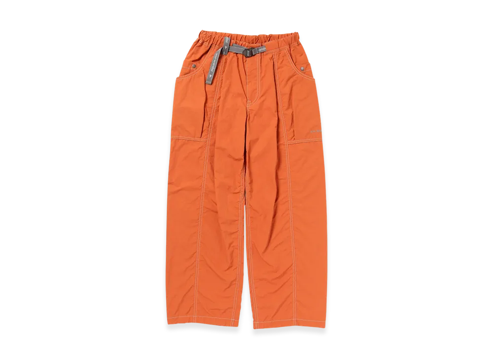 and wander Crinkled Nylon Pants "Orange"