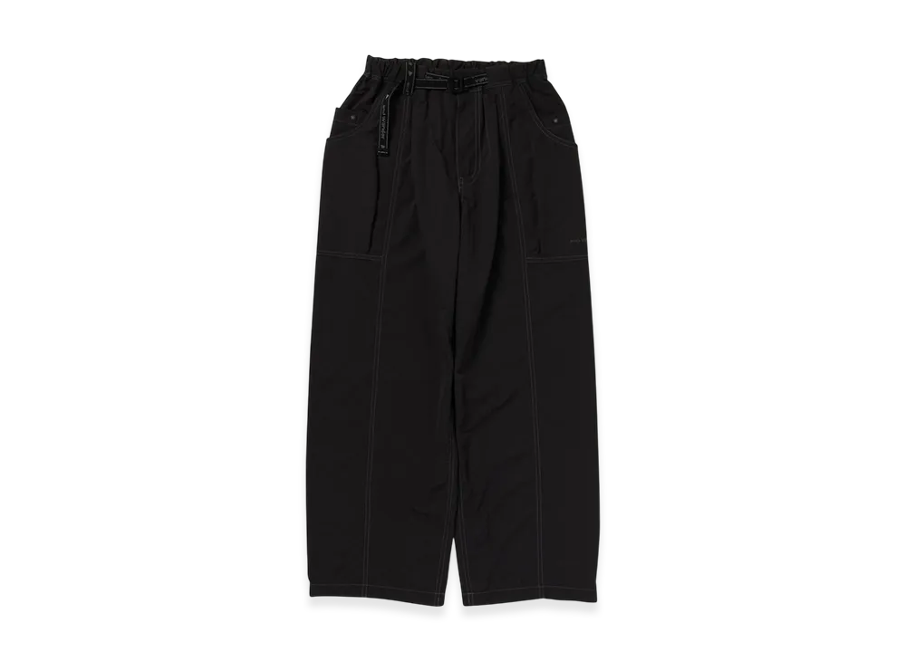 and wander Crinkled Nylon Pants "Black"