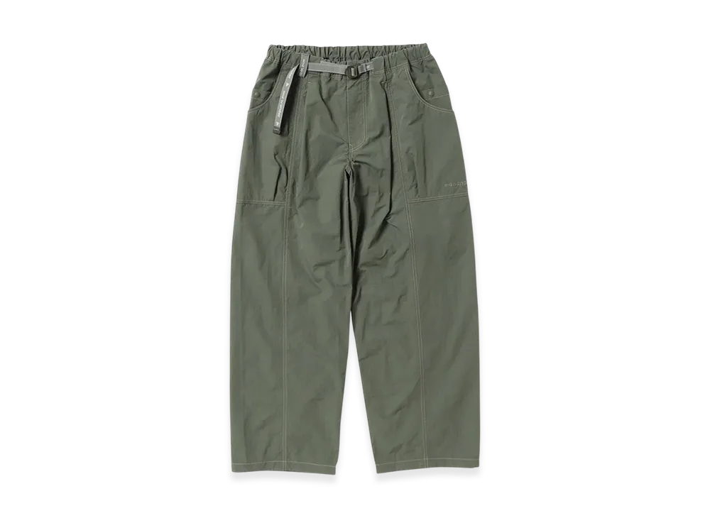 and wander Crinkled Nylon Pants "Dark Gray"