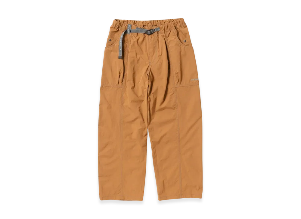and wander Crinkled Nylon Pants "Terracotta"