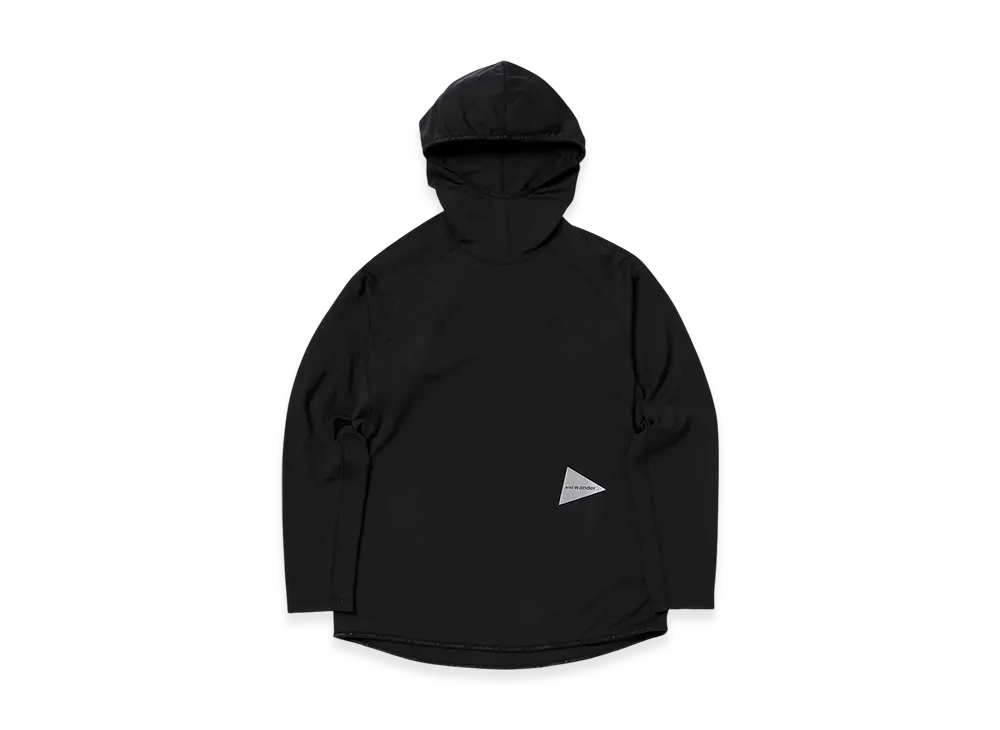 and wander Dry Jersey LS Hoodie "Black"