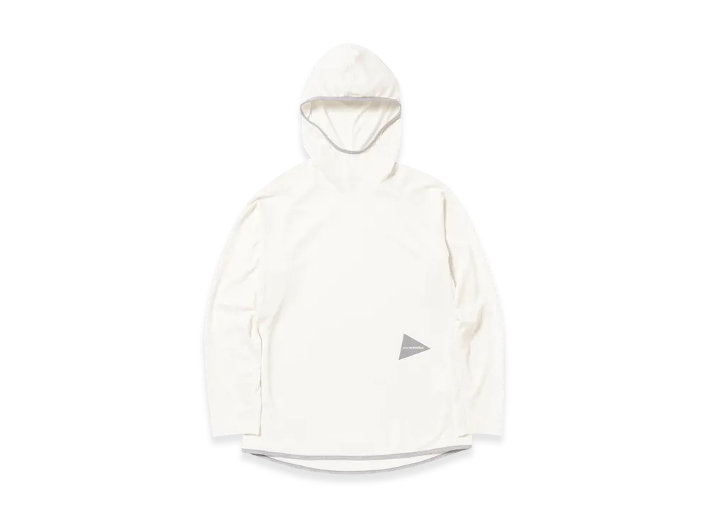 and wander Dry Jersey LS Hoodie "Off White"
