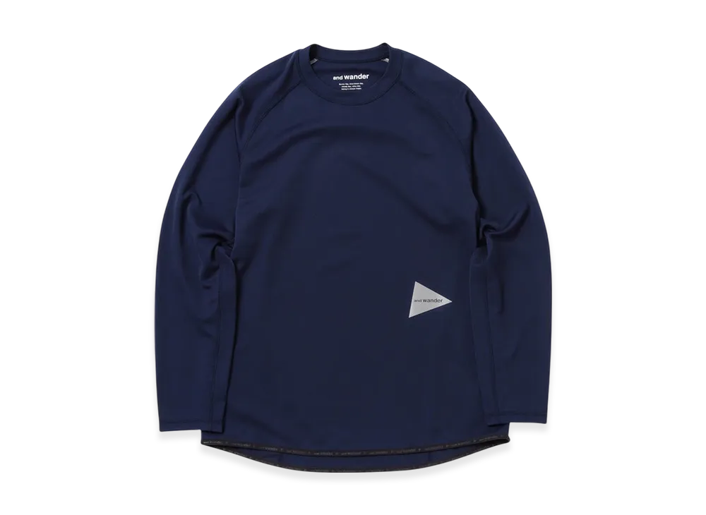 and wander Dry Jersey Raglan LS T "Navy"