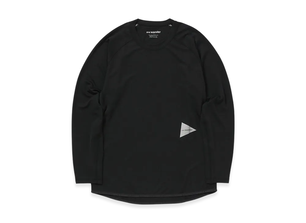and wander Dry Jersey Raglan LS T "Black"