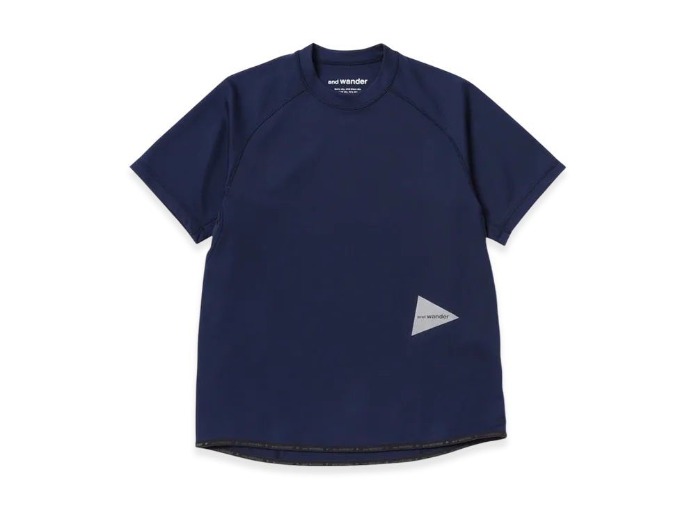 and wander Dry Jersey Raglan SS T "Navy"