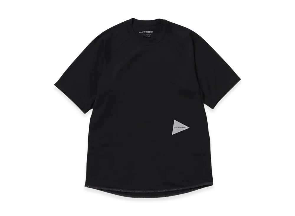 and wander Dry Jersey Raglan SS T "Black"