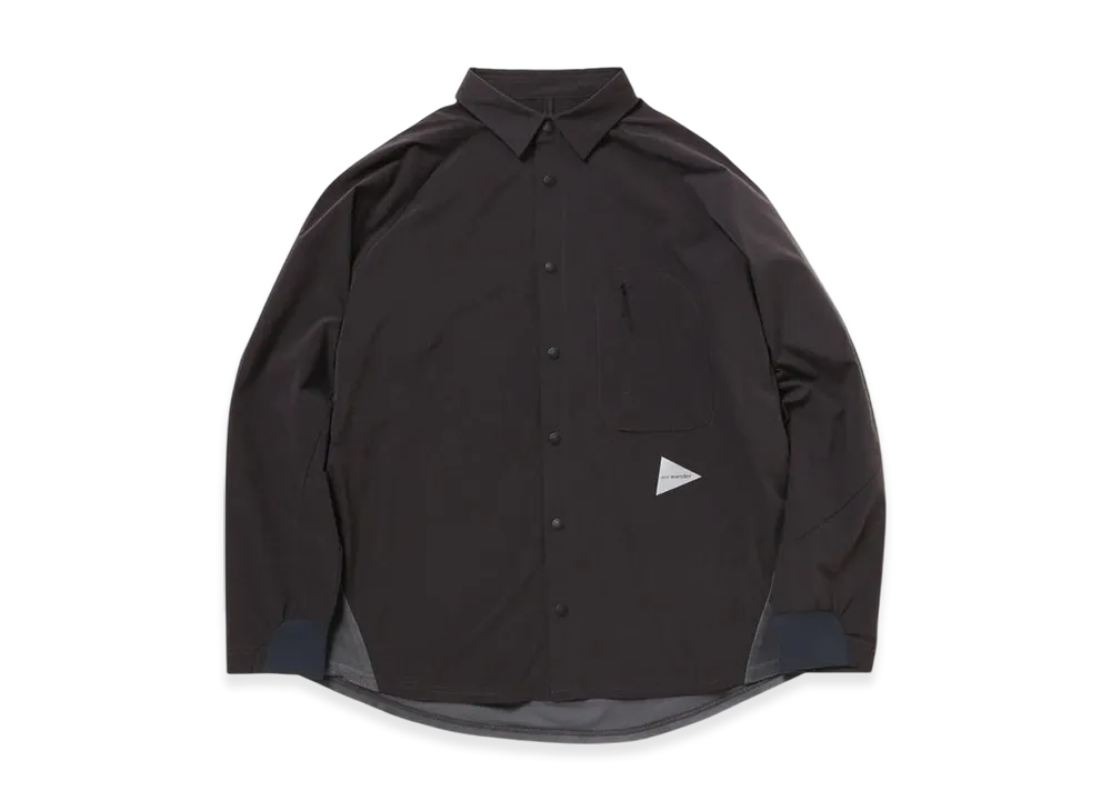 and wander Fleece Base LS Shirt "Charcoal"
