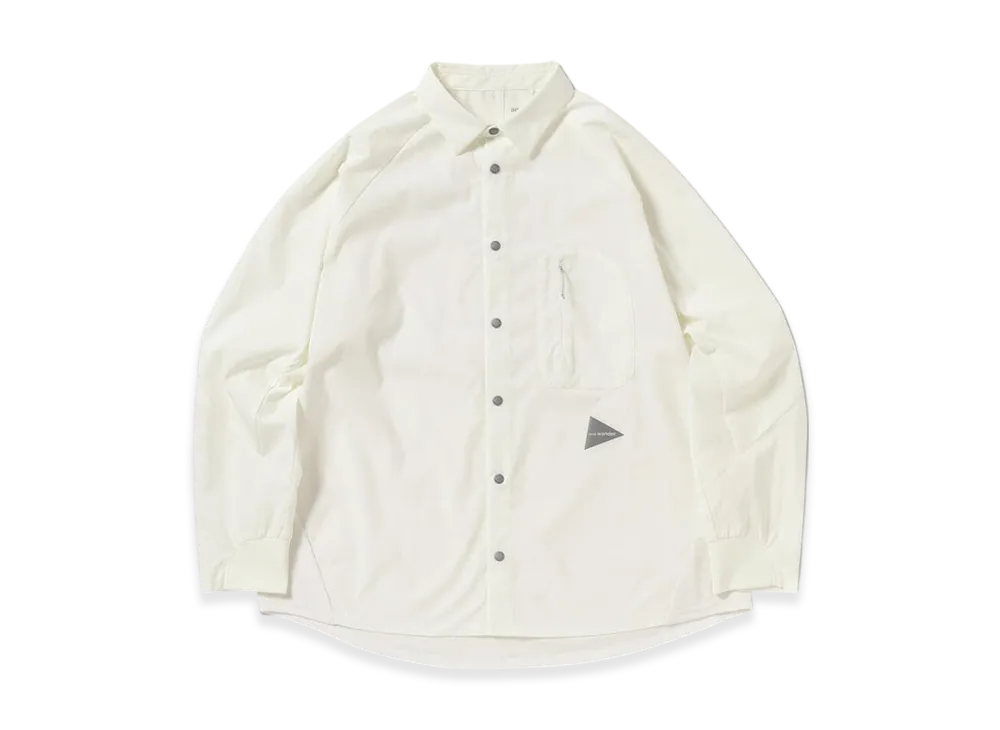 and wander Fleece Base LS Shirt "White"