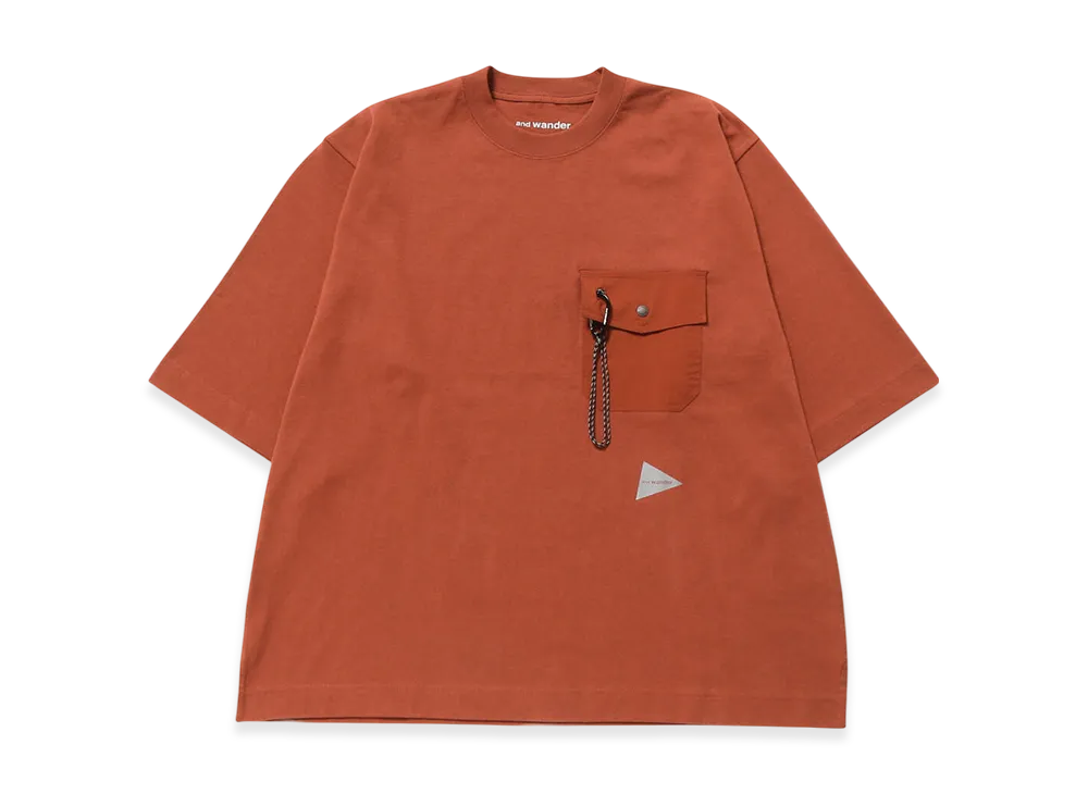 and wander Heavy Cotton Pocket HS T "Red"