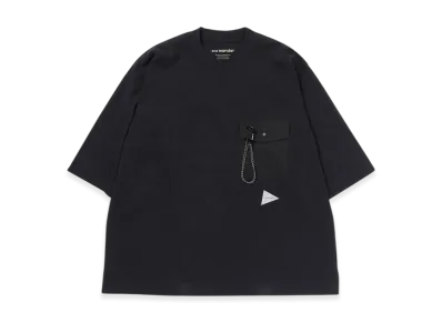 and wander Heavy Cotton Pocket HS T "Black"