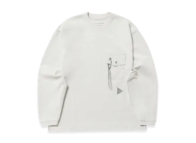 and wander Heavy Cotton Pocket LS T "Light Gray"