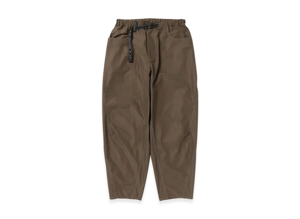 and wander High Count Cloth Wide Pants "Light Khaki"