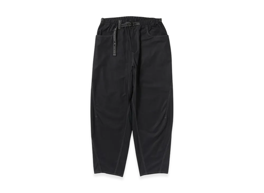 and wander High Count Cloth Wide Pants "Black"