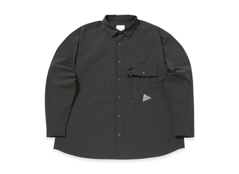 and wander Light W Cloth Shirt "Dark Gray"