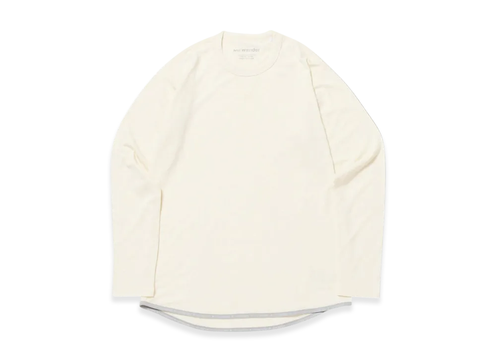 and wander Merino Base LS T "Off White"