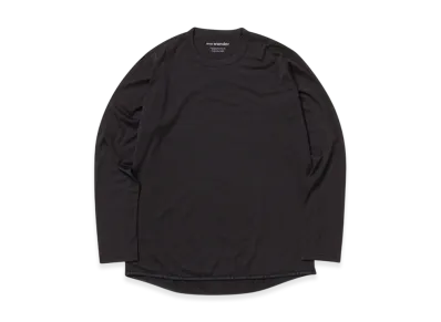 and wander Merino Base LS T "Black"