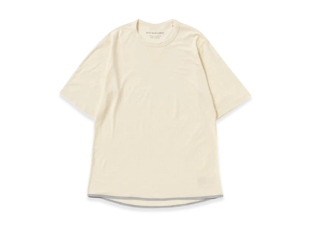 and wander Merino Base SS T "Off White"