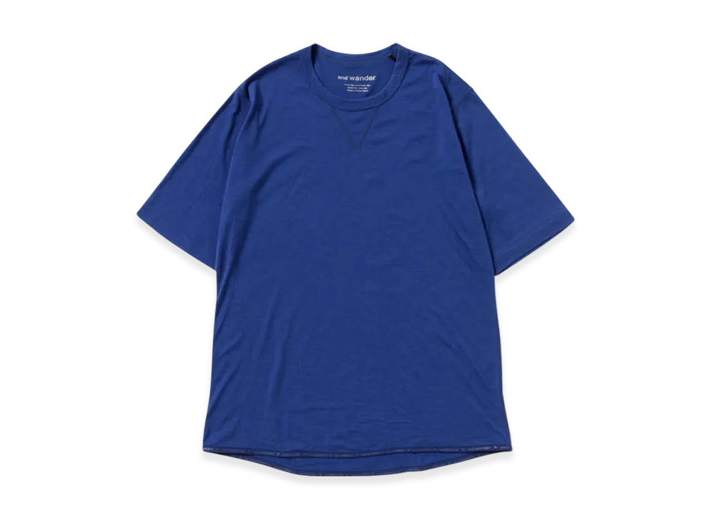and wander Merino Base SS T "Blue"