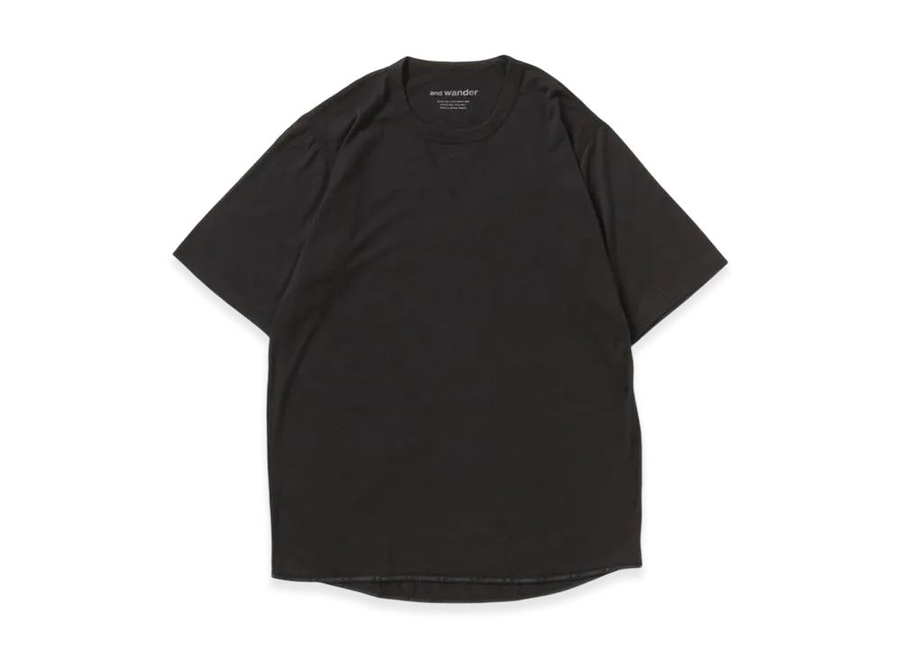 and wander Merino Base SS T "Black"