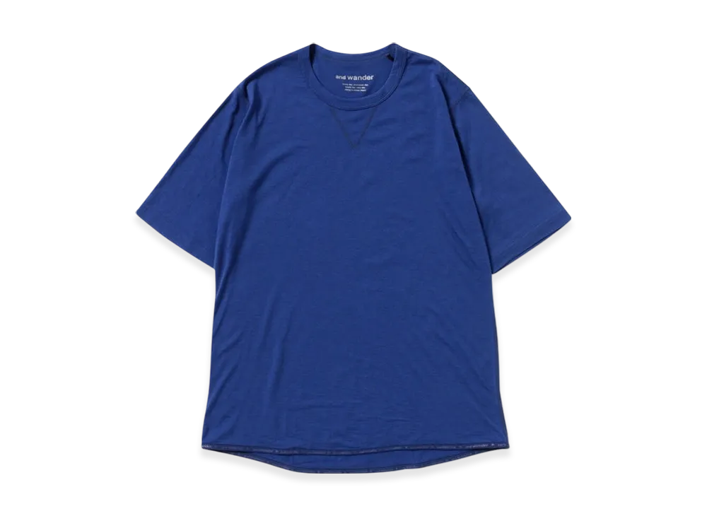 and wander Merino Base SS T "Blue"