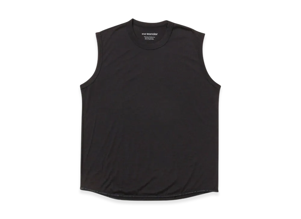 and wander Merino Base Tank Top "Black"