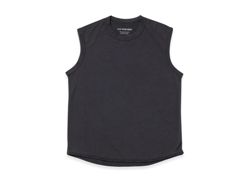 and wander Merino Base Tank Top "Charcoal"