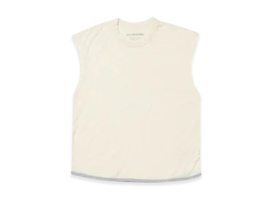 and wander Merino Base Tank Top "Off White"