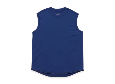 and wander Merino Base Tank Top "Blue"