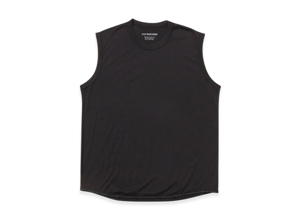 and wander Merino Base Tank Top "Black"