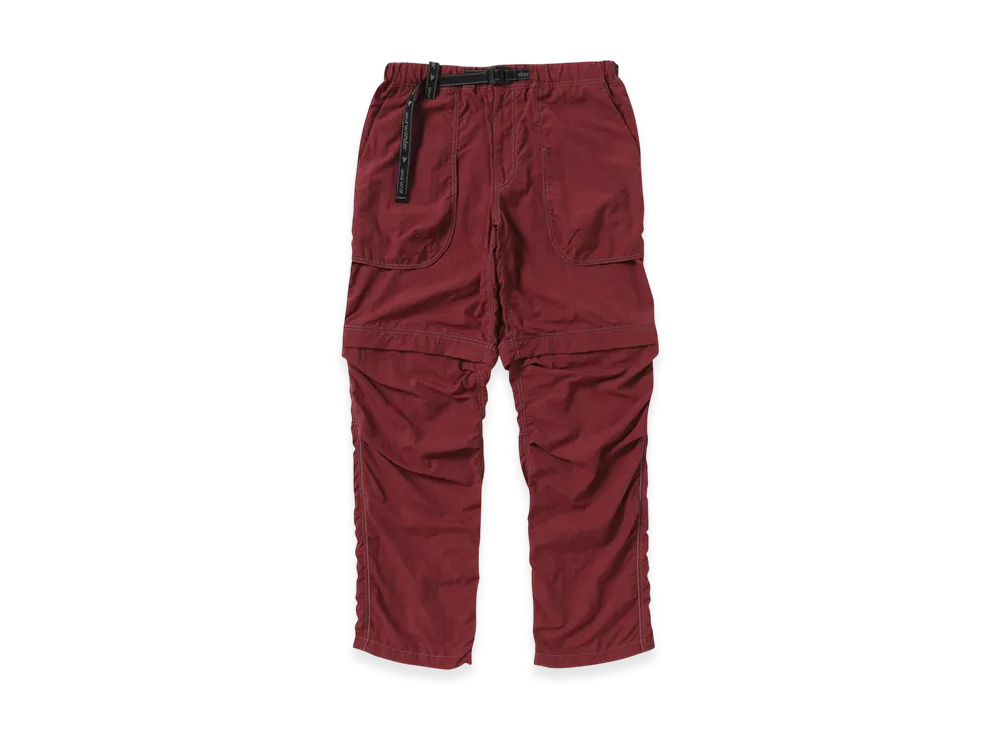and wander NY Taffeta Hiker 2Way Pants "Red"