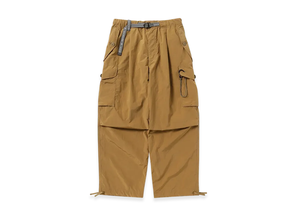 and wander Oversized Cargo Pants "Light Brown"