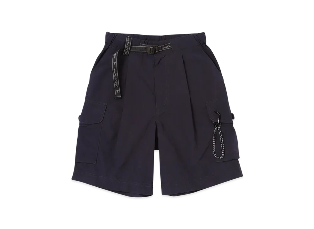 and wander Oversized Cargo Short Pants (M) "Navy"