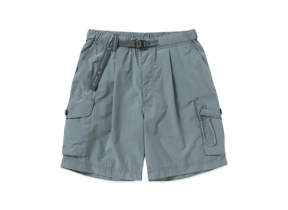 and wander Oversized Cargo Short Pants (M) "Light Sege"