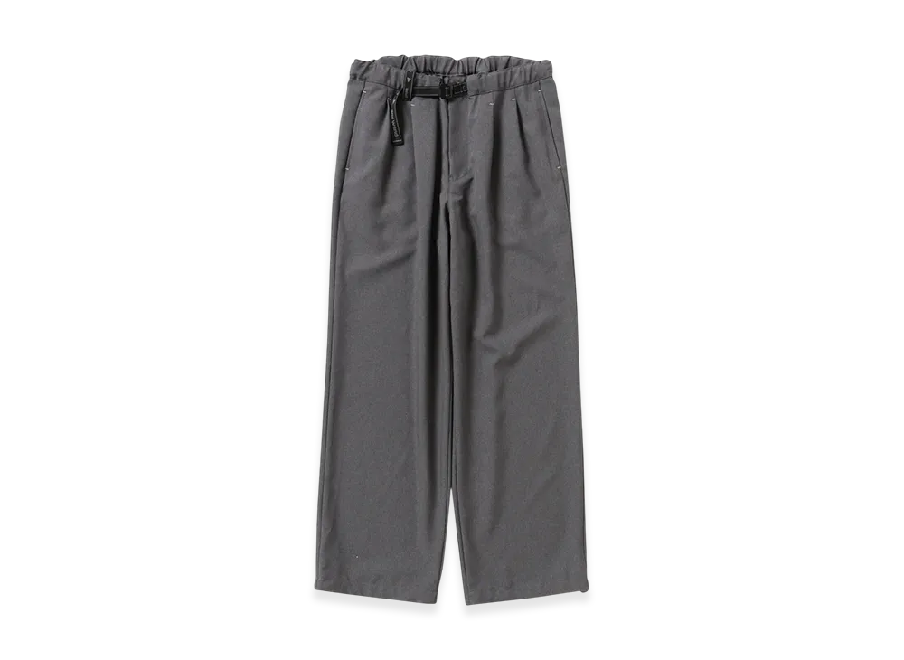 and wander PE Melange Twill Wide Pants "Gray"