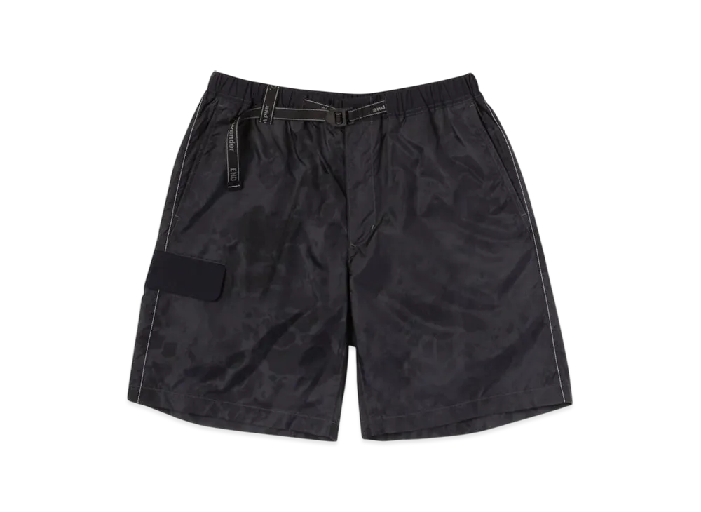 and wander Printed Nylon Short Pants "Charcoal"